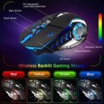 3in1 2.4G Wireless Rainbow Gaming Keyboard Mouse Set LED Backlit For PC PS4 - Image 4