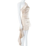 One-shoulder Sleeveless Mini Dress Sexy Slim Backless Skirt Party Wedding Dresses Womens Clothing - Image 3
