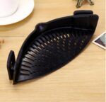 Silicone Clip-on Pot Pan Bowl Funnel Oil Strainer Creative Rice Washing Colander for Draining Liquid Fits All Pot Size - Image 3