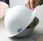 Double-Dish Sink Drain Basket Kitchen Panning Wash Fruit Basket - Image 6