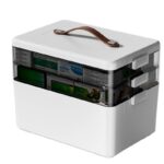 3 Layers Medicine Storage Box, Portable First Aid 3 Tier, White - Image 3