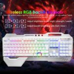 3in1 2.4G Wireless Rainbow Gaming Keyboard Mouse Set LED Backlit For PC PS4 - Image 2