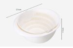 Double-Dish Sink Drain Basket Kitchen Panning Wash Fruit Basket - Image 2