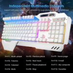3in1 2.4G Wireless Rainbow Gaming Keyboard Mouse Set LED Backlit For PC PS4 - Image 5