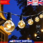 25 50FT Outdoor Festoon Globe String Fairy Lights G40 Bulbs Garden Wedding Home - Image 8