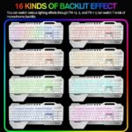 3in1 2.4G Wireless Rainbow Gaming Keyboard Mouse Set LED Backlit For PC PS4 - Image 8