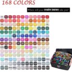 168 Colors Dual Tip Art Markers Color Pens Drawing Watercolour Kids &  Gift - Image 8