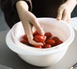 Double-Dish Sink Drain Basket Kitchen Panning Wash Fruit Basket - Image 4