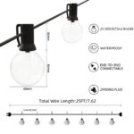 25 50FT Outdoor Festoon Globe String Fairy Lights G40 Bulbs Garden Wedding Home - Image 6
