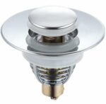 Dop scurgere chiuveta, universal, deschidere cu click, material oțel, diametru exterior 62 mm, culoare Argintiu - Image 5