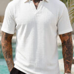 Summer New Arrival Mens Jacquard Polo Shirt