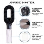 2in1 Sprayer Comb Detangling Scalp Massage Hairbrush With Spray Bottle Essential Oil Water Mist Spray Brush Anti-static Summer - Image 2