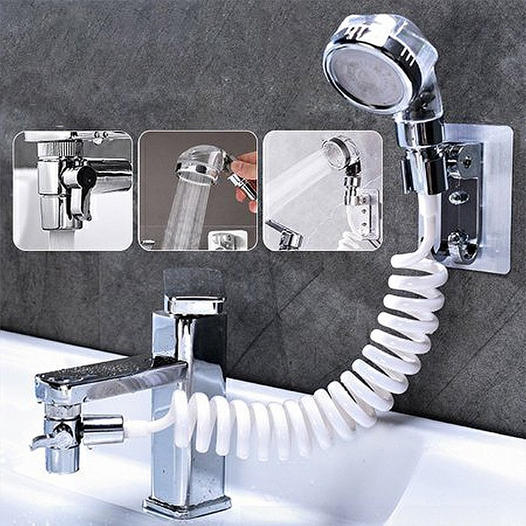 gbrte Para de dus suplimentara cu furtun extensibil pentru chiuveta sau cada, AVX-AG176B - Image 1